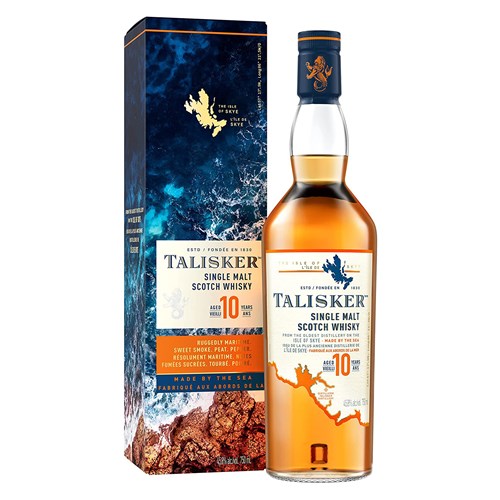 Talisker 10 Year Old Single Malt Scotch Whisky 70cl - A Powerful Maritime Malt